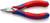 KNIPEX Electr End Cutting Nippers, 4.5", Comfort Grip, Semi-flush Sml Bevel Cut, 90°