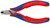 KNIPEX Electr End Cutting Nippers, 4.5", Comfort Grip, Semi-flush Sml Bevel Cut, 27°