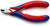 KNIPEX Electr End Cutting Nippers, 4.5", Comfort Grip, Semi-flush Sml Bevel Cut, 27°