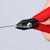 KNIPEX Electronics Diagonal Cutters, 5", Semi-flush Bevel Cut, Lead Catcher