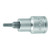 HOLEX Bit socket, hexagon, 3/8 inch imperial version