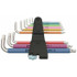 Wera Multi-Color Stainless Steel Hex Key L-wrench Hex-Plus 9 Piece Set expanded view