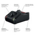 12V Max Battery Charger GAL12V-40 Bosch diagram of specs: Dual mode charging, power ready. fast-charge operation, overheating indicator light, battery-status indicator, wall-mount screw holes.