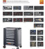 Garant Gridline Roller Cabinet 8 Drawers Rigid Foam Inlays of Holex and Garant Tools Holex U68900 Holex