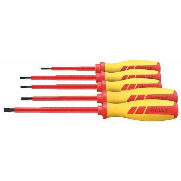 Holex Electrician's Screwdriver Set for Flat Head Fully Insulated