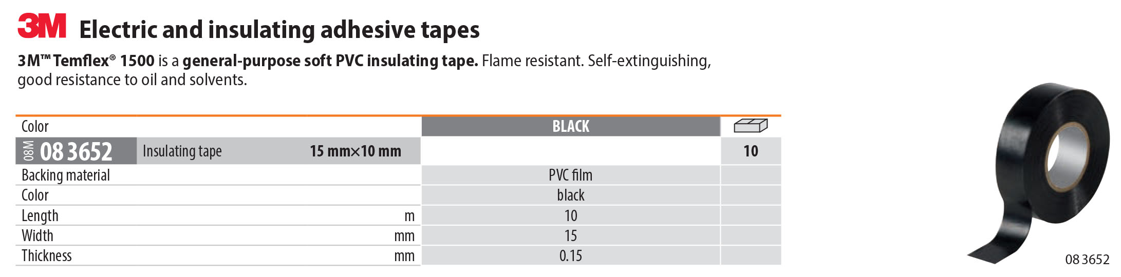 3M Electric and Insulating Adhesive tape Box of 10 Price Per Unit