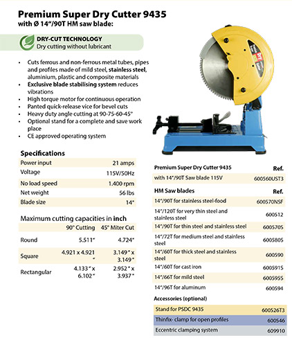 Jepson Premium Super Dry Cutter German Metal Circular Saw Dry Cutter Saw