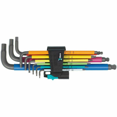 WERA HEX-PLUS 工具セット Wera Hex-Plus Hexagon Key L-Wrench with Retainer Ball Set of 9