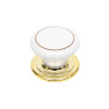 KNOB WH WITH GOLD GLD BP 38MM