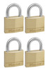 4PK PADLOCK MSTR BRS