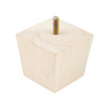 LEG WOOD 65MM SQUARE BUN FOOT TAPERED EZ0019