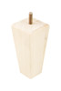 LEG WOOD 125MM SQUARE BUN FOOT TAPERED