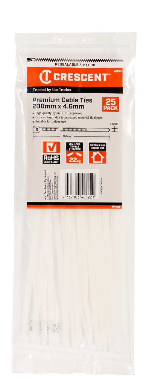 200X4.6MM CABLE TIE NAT Johnson Bros Mitre 10 Mona Vale