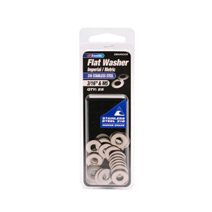 WASHER FLAT SS316 3/16 &M5 PK25