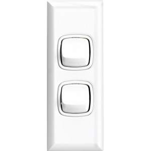 SWITCH ARCHITRAVE 10A 2 GANG EXCEL BAG
