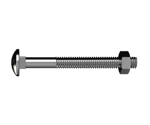 Bolt&Nut C/H Zinc 1/4in x    4 1/2in CHA115Z