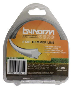 Line Trimmer 6point Grey     3.0mm x 8.5m 380626 Bynorm