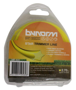 Line Trimmer 6point Yellow   2.75mm x 10m 380625 Bynorm