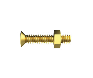 Bolt&nut Csk/h Brass 3/16 x25 SnapPk6 BKXWB050253