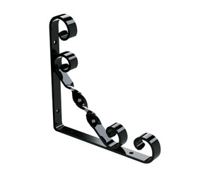 SCROLL STAYED BRACKET BLACK 250X250mm