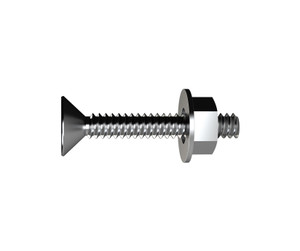 Bolt&nut Csk/h Ss302  3/16 x1 1/2 SnapPk4 SKAW4051503