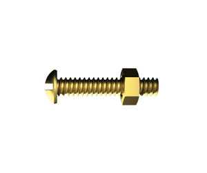 Bolt&nut Rnd/h Brass 3/16 x20mm SnapPk8 BRCWB050203