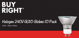 Globe Hal Gu10 42w W/w Pk10 BRI001334 Buy Right