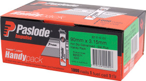 Nails Impulse 90mm x3.15mm  HDG 1000bx B20571 Paslode