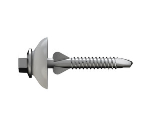 Screw M6.2x50mm Vortex Gal Polycarb Grey  35pk HUHT462050P