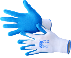 Glove Polyester Lined Nitrile 5pk OX-S484610 Ox-Group
