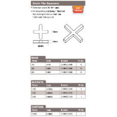 SPACER TILE CROSS 5MM PK100