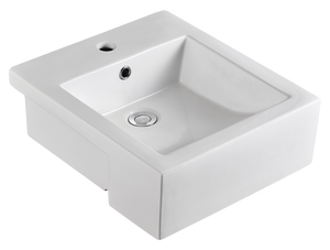 BASIN SEMI RECESSED SQUARE VIRTUE 1TH 75105