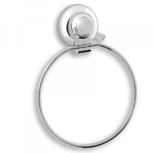 TOWEL RING SUCTION CHROME WIRE