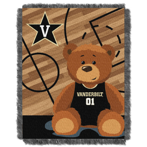 Vanderbilt OFFICIAL Collegiate "Half Court" Baby Woven Jacquard Throw