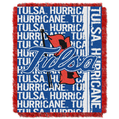 Tulsa OFFICIAL Collegiate "Double Play" Woven Jacquard Throw