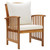 Garden Chairs with Cushions 2 pcs Solid Acacia Wood