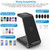 15W 3 in 1 Wireless Charger Dock Fast Charging Station Stand Holder 