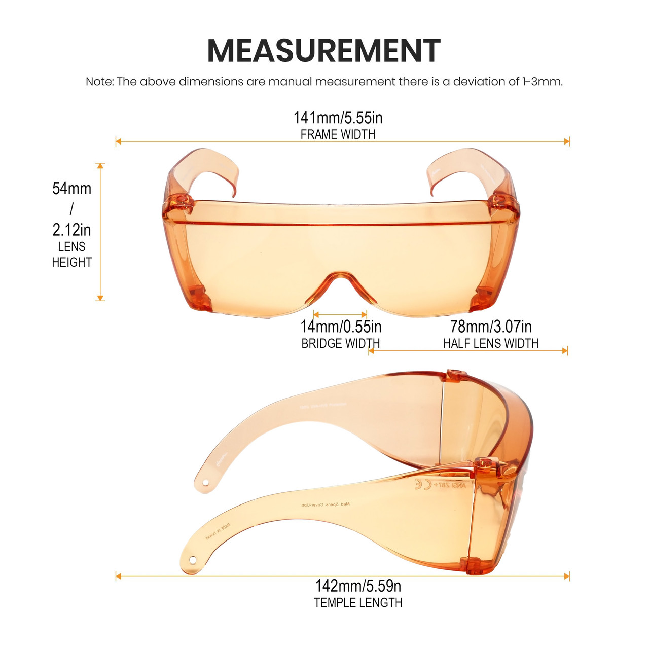 CALABRIA 3000 Economy Fitover with UV PROTECTION IN ORANGE