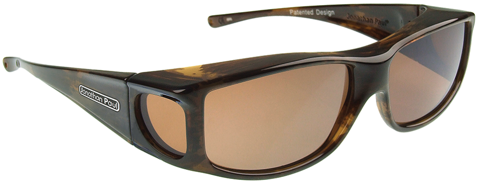 Jonathan Paul® Fitovers Eyewear Large Jett in Brown-Marble & Amber