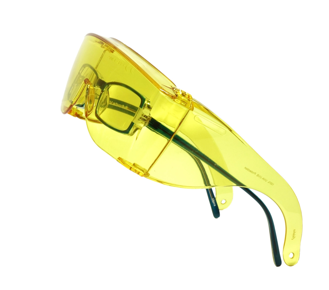 Calabria 6000 Large Fit Over Sonnenbrille – UV-Schutz, Gelb