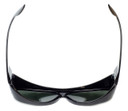 Montana Designer Fitover Sunglasses F02D in Gloss Black & Polarized G15 Green Lens