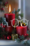 Holiday Christmas Theme Cleaning Cloth, Christmas Candles