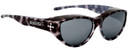 Jonathan Paul® Fitovers Eyewear Medium Chic Kitty in Black Cheetah & Gray CK001S