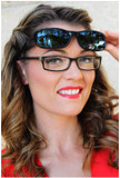 Jonathan Paul® Fitovers Eyewear Medium Chic Kitty in Purple Cheetah & Gray CK004S