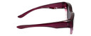 Side View of Calabria 9016 Medium/Large Polarized Fitover Sunglasses in Purple Wine Fade&Grey