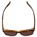 Top View of Calabria 9018-POL Small Polarized Fitover Sunglasses in Matte Cheetah Gold&Brown