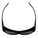 Top View of Foster Grant Unisex Oval Semi-Rimless 70 mm Fitover Sunglasses Black /Smoke Grey