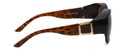 Side View of Foster Grant Women Round 60mm Fitover Sunglasses Black Tortoise Gold/Amber Brown