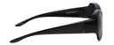 Side View of Foster Grant Solar Shield Ladies Cateye 59mm Fitover Sunglasses Gloss Black/Grey