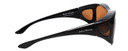 Side View of Foster Grant Unisex Classic 60 mm Fitover Sunglasses Tortoise Havana/Amber Brown